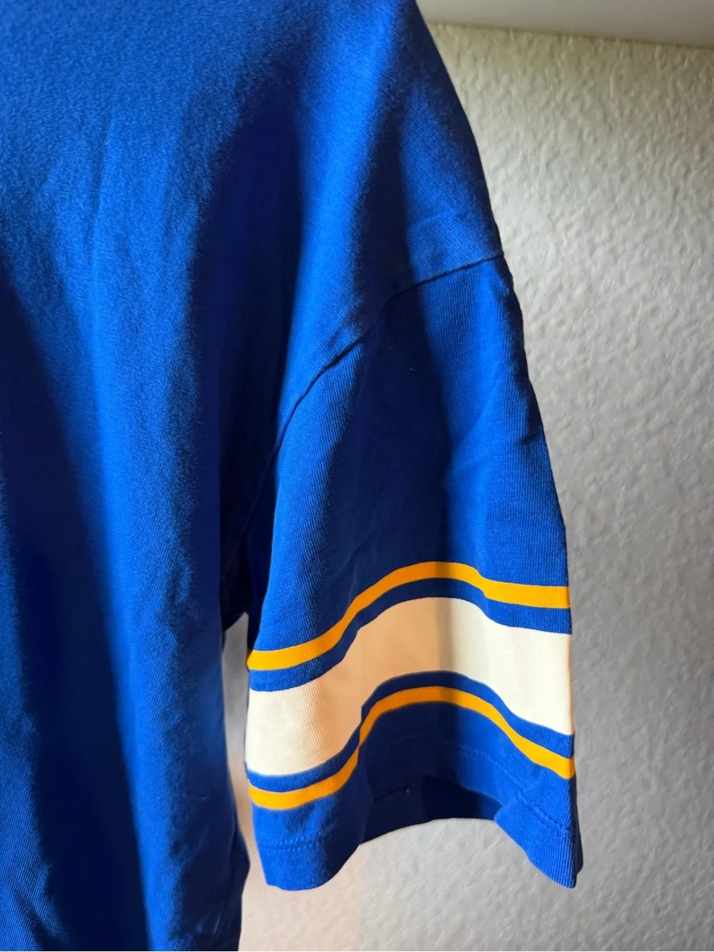 Old Navy Royal Blue Graphic Crewneck Tee with White Trim. kids (14-16)